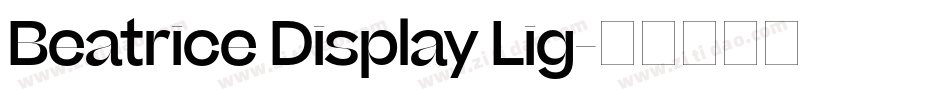 Beatrice Display Lig字体转换